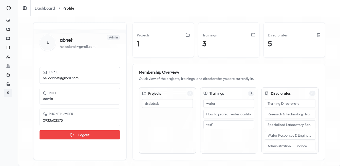 ETWS Internal Management System screenshot 6