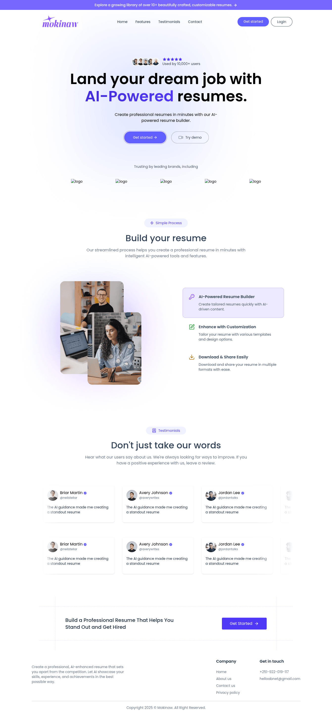 AI Resume Builder screenshot